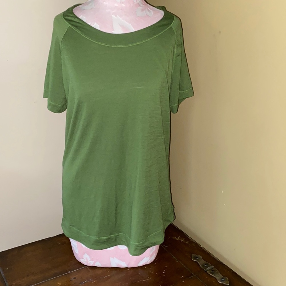 Icebreaker Boatneck Green Tee